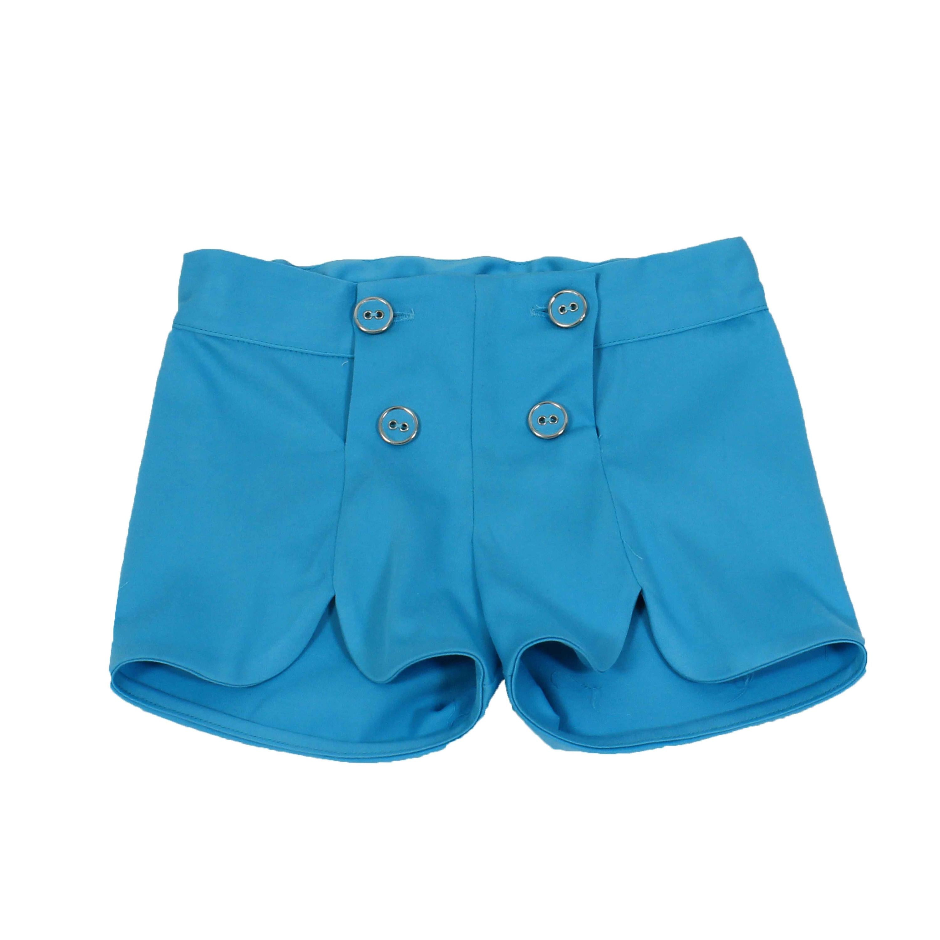 Shorts In Cotone Turchese Bambina DR.KID DK301 - DR.KID - LuxuryKids