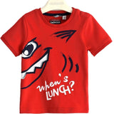 Simpaticissima t-shirt In Cotone con squalo Rossa Bambino J827 - SARABANDA - LuxuryKids
