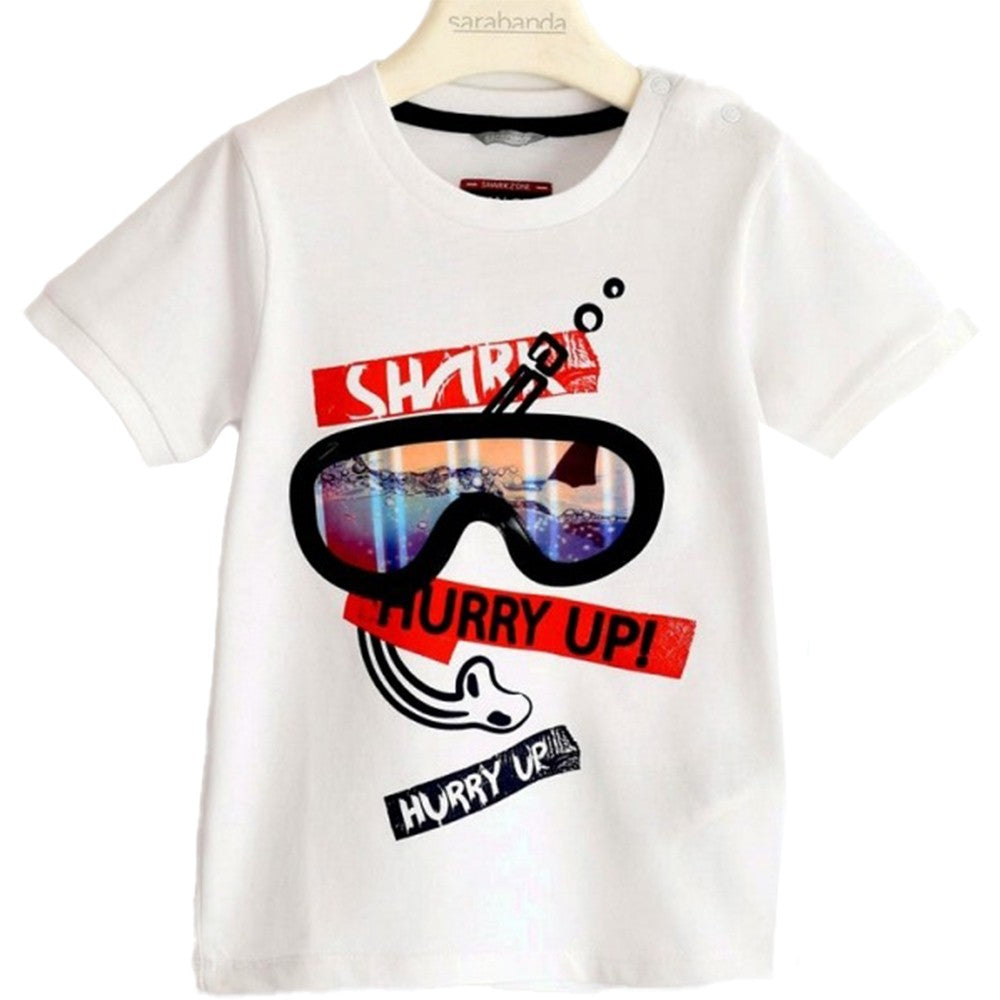 T-shirt 100% cotone con maschera sub Bambino Sarabanda J828 - SARABANDA - LuxuryKids