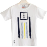 T-shirt 100% cotone grafica indigo per Bambino J318 - SARABANDA - LuxuryKids