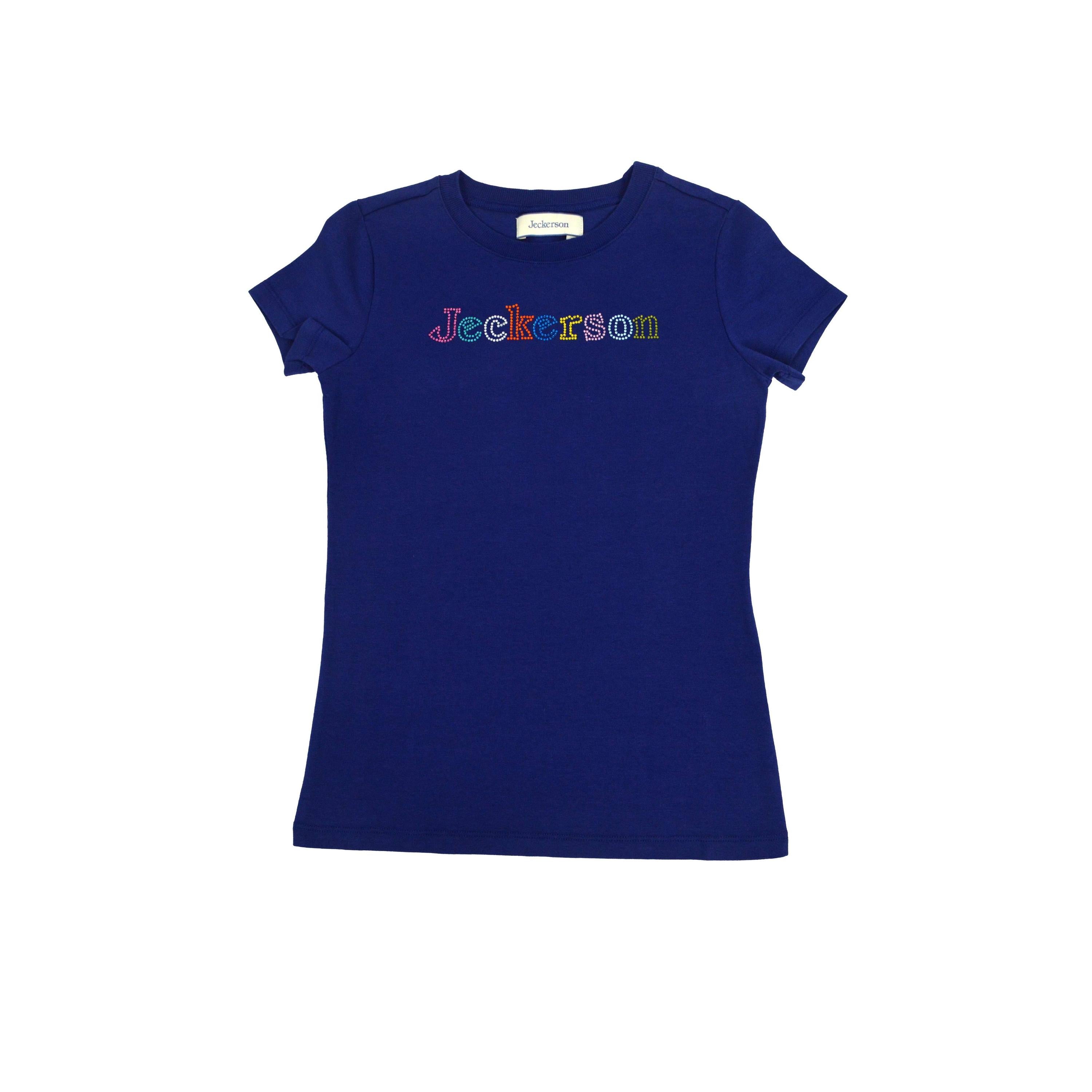 T-Shirt Bambina Blu Jeckerson 7DMV20 - JECKERSON - LuxuryKids