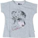 T-Shirt con Stampa Bambina Grigio Sarabanda E679 - SARABANDA - LuxuryKids