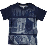 T-Shirt in Cotone Blu con Stampa Neonato Sarabanda I514 - SARABANDA - LuxuryKids