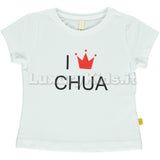 T-Shirt In Cotone Con stampa Logo Neonata Bianca Chua TSM2G - CHUA - LuxuryKids