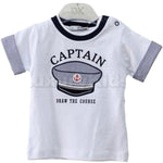 T-Shirt in Cotone con Stampa Neonato bianco 512 Dr.kids - DR.KID - LuxuryKids