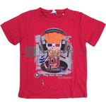 T-Shirt in Cotone Rosso con Stampa Bambino Sarabanda G859 - SARABANDA - LuxuryKids