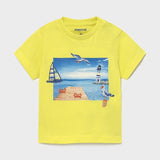 T-Shirt In Cotone Verde Lime Con Stampa Neonato MAYORAL 1009 - MAYORAL - LuxuryKids