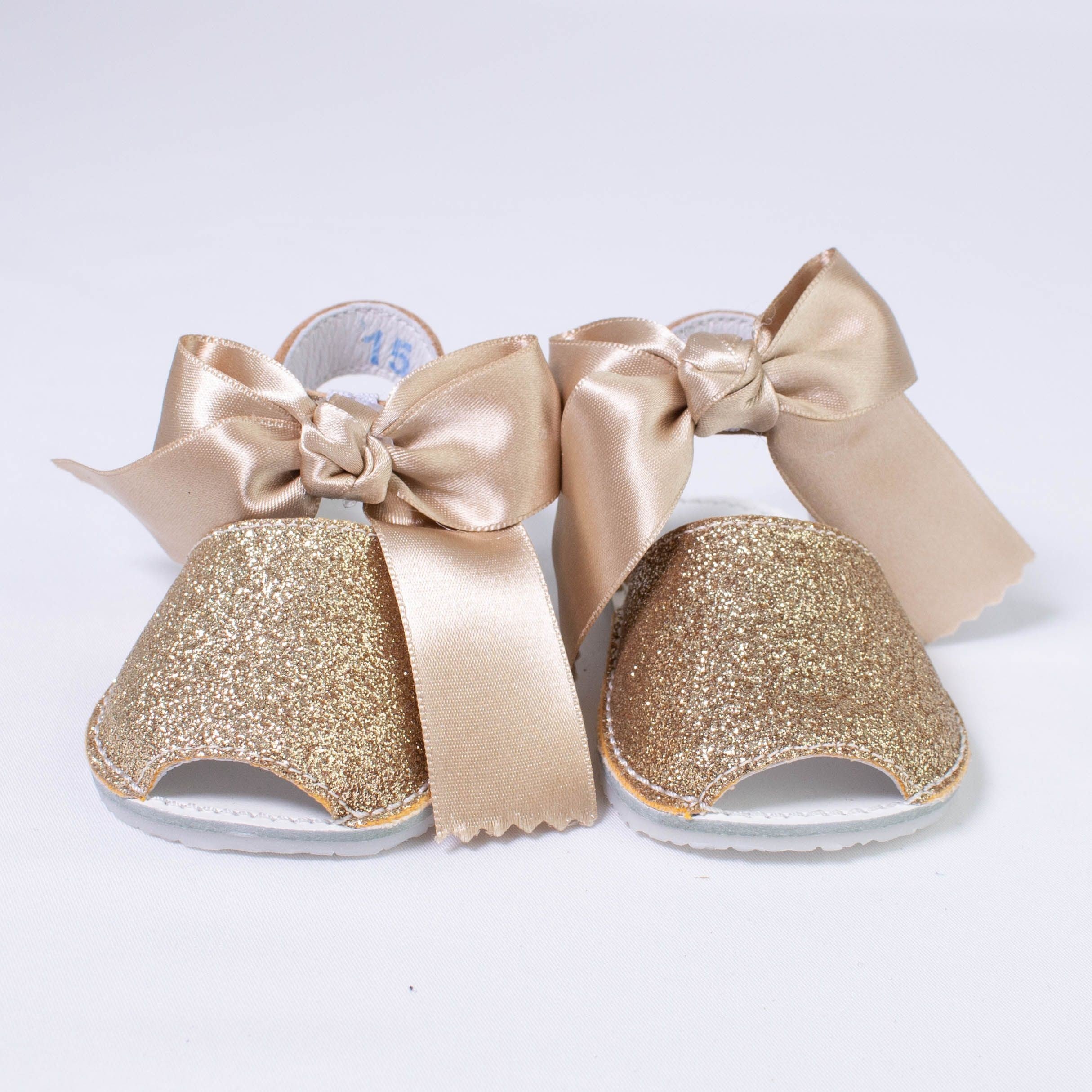 Sandali Primi Passi Con Glitter e Fiocco Vari Colori Bambina INDICE 318 - INDICE - LuxuryKids