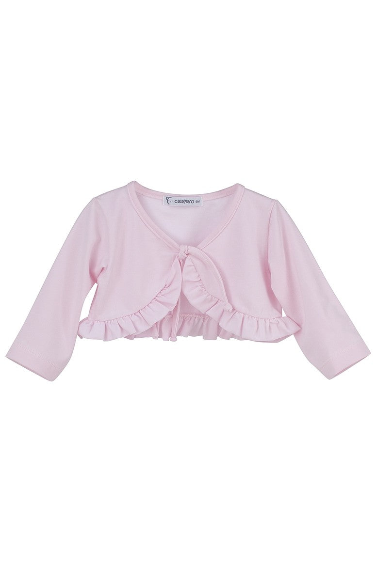 Coprispalle In Cotone Manica Lunga Con Rouches Neonata CALAMARO 14003 - CALAMARO - LuxuryKids