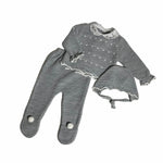 Tutina Spezzata 3 pezzi in Caldo Cotone Grigio Neonata BABY FASHION 5201 - Baby Fashion - LuxuryKids