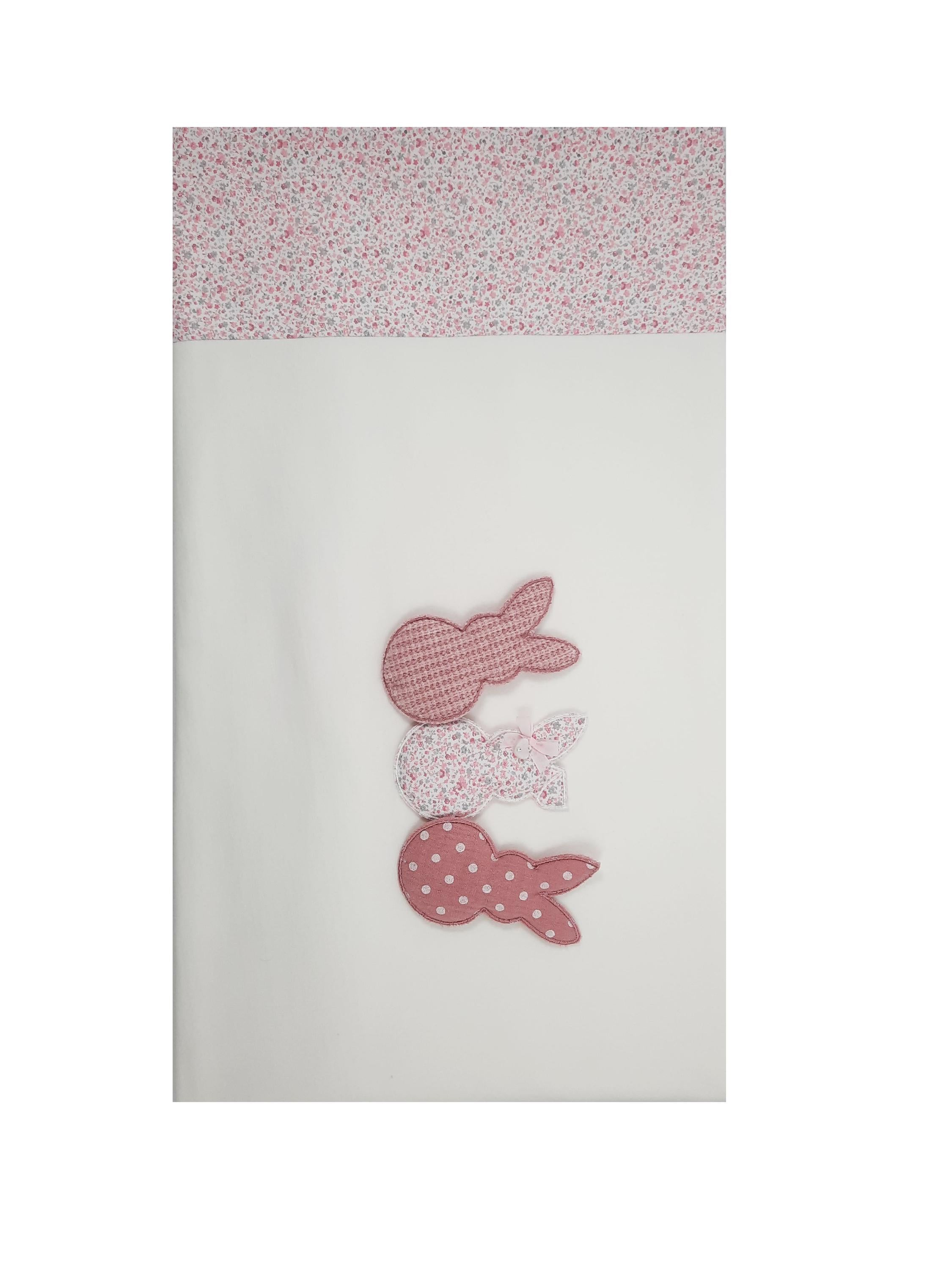 Coperta Imbottita Sfoderabile In Caldo Cotone Panna Rosa Neonata Tema Coniglietta NINNAOH I21COP18I - NINNAOH - LuxuryKids