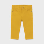 Pantalone Lungo In Velluto Millerighe Senape Slim Fit Neonato MAYORAL 502 - MAYORAL - LuxuryKids