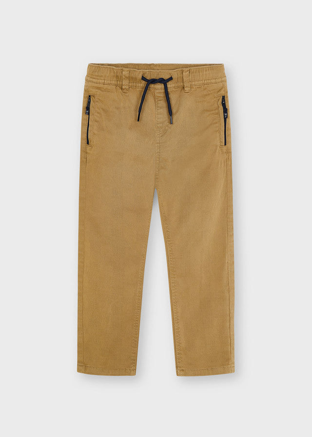 Pantalone Lungo In Caldo Cotone Jogger Slim Fit Beige Bambino MAYORAL 4561 - MAYORAL - LuxuryKids