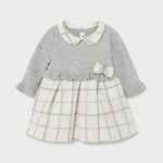 Abito Manica Lunga In Tricot Grigio Neonata MAYORAL 2816 - MAYORAL - LuxuryKids