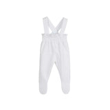 Tutina con Salopette Caldo Cotone Bianco Neonata Calamaro 17634 - CALAMARO - LuxuryKids