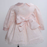 Abito Elegante Cerimonia Maniche Lunghe Neonata Bufi B1152A1 - BUFI - LuxuryKids