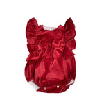 Pagliaccetto Intero In Velluto Rosso Neonata PHI CLOTHING 22693 - PHY CLOTHING - LuxuryKids