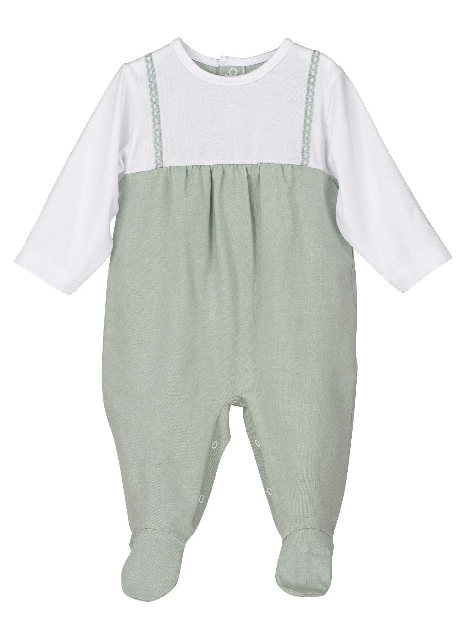 Tutina Intera In Cotone Verde Neonato-a Unisex CALAMARO 32371 - CALAMARO - LuxuryKids
