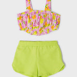 Completo Short e Top Fantasia Floreale In Cotone Neonata MAYORAL 3287 - MAYORAL - LuxuryKids