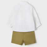 Completo Verde Con Bermuda e Camicia In Misto Cotone Neonato MAYORAL 1231C - MAYORAL - LuxuryKids