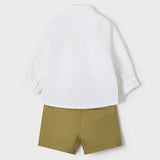 Completo Verde Con Bermuda e Camicia In Misto Cotone Neonato MAYORAL 1231C - MAYORAL - LuxuryKids