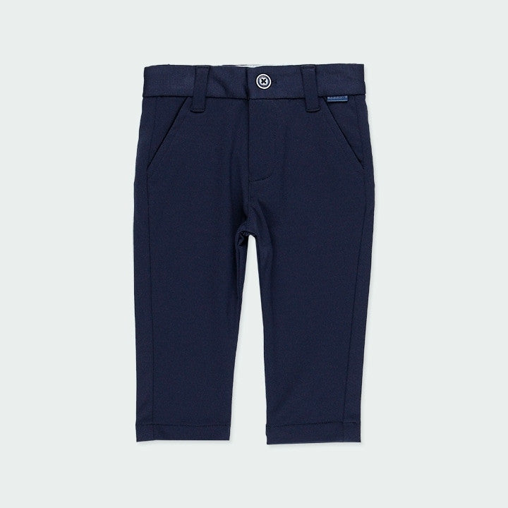 Pantalone Lungo In Viscosa Blu Semplice Neonato BOBOLI 714136 - BOBOLI - LuxuryKids