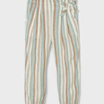 Pantalone Lungo a Righe In Misto Lino Bambina MAYORAL 3588 - MAYORAL - LuxuryKids
