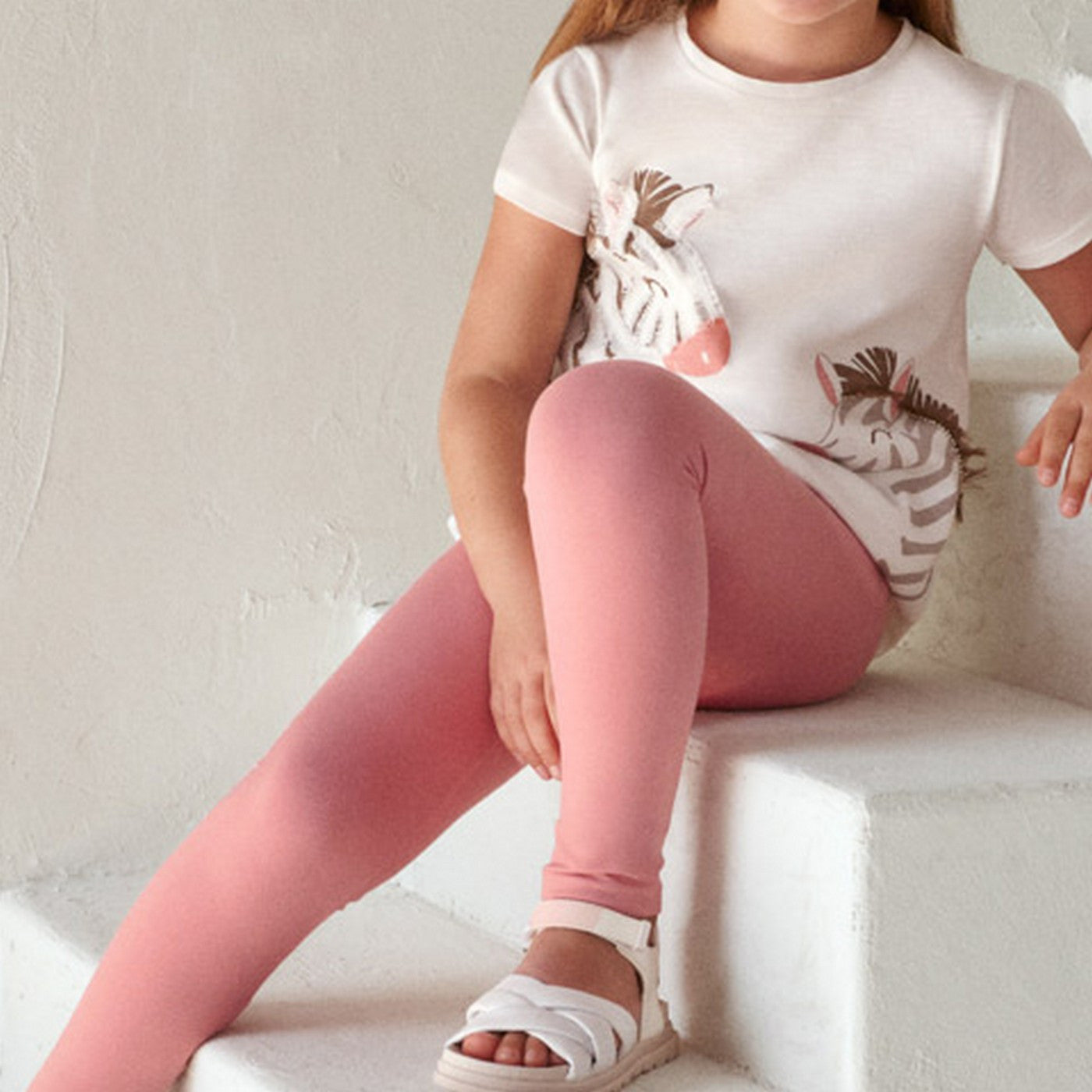 Completo Con Leggings In Cotone Rosa Bambina MAYORAL 3756 - MAYORAL - LuxuryKids