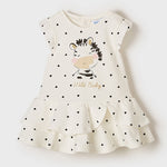 Abito Smanicato In Cotone Bianco Neonata MAYORAL 1922 - MAYORAL - LuxuryKids
