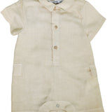 Pagliaccetto Mezza Manica In Lino Neonato-a Unisex BABIDU 12483 - BABIDU - LuxuryKids