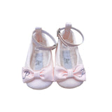 Scarpe Da Culla Modello Ballerina In Raso Con Fiocco Neonata PETIT 0115240 - PETIT - LuxuryKids