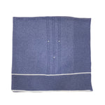 Coperta Scialle In Filo Di Cotone Con Trecce Azzurro Polvere Neonato A&J 141 - A&J - LuxuryKids
