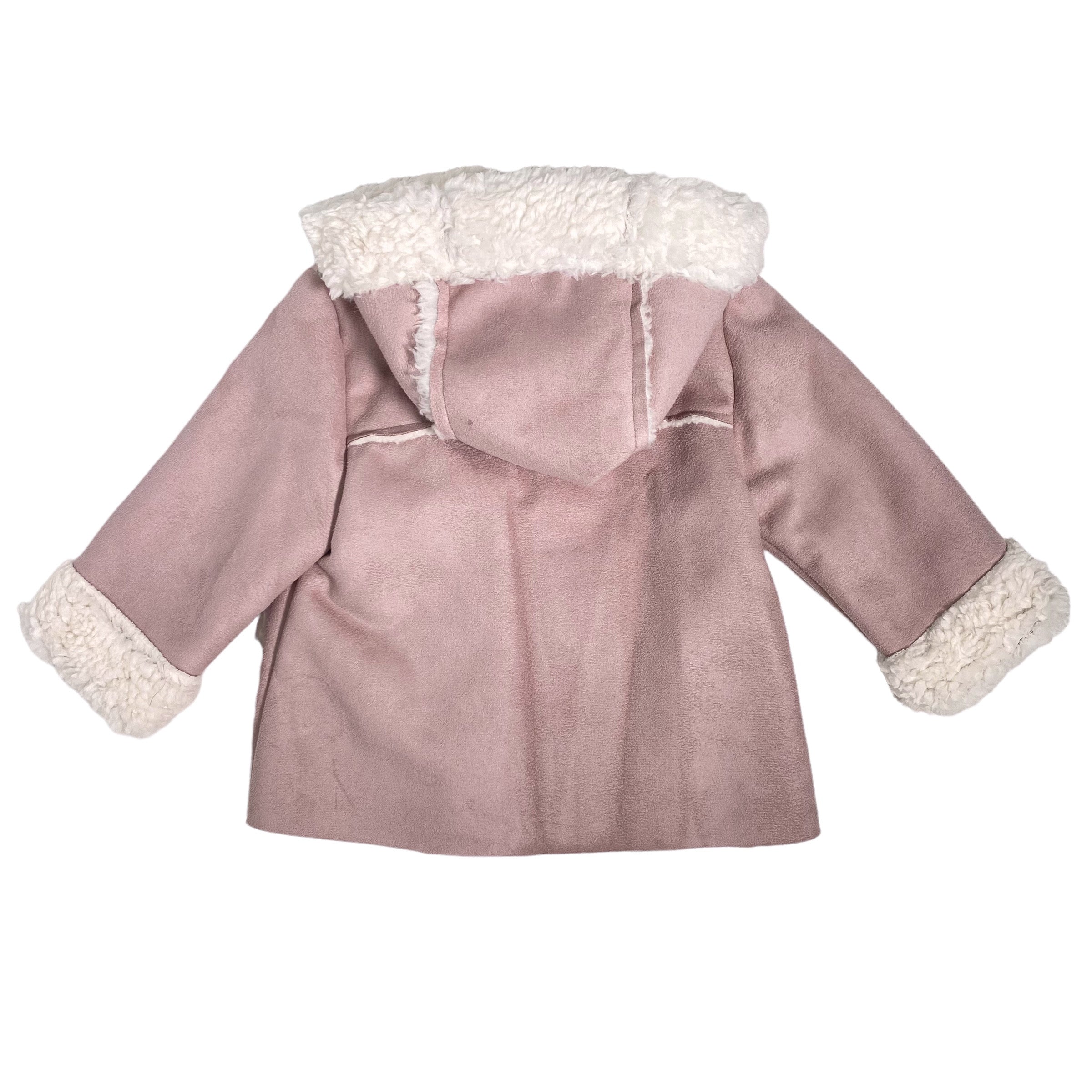 Sheepskin Coat With Hood For Baby Girl DEL SUR 3994 Luxurykids