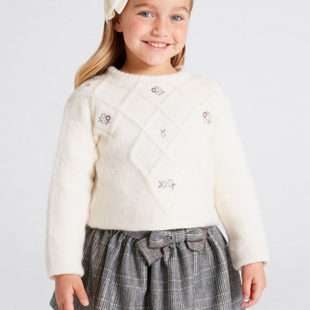 Gonna Stampata Con Fiocco In Caldo Cotone Bambina MAYORAL 4946 - MAYORAL - LuxuryKids