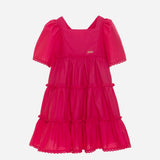 PATACHOU Mädchen-Baumwollkleid mit halben Ärmeln 3633420