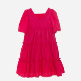 PATACHOU Mädchen-Baumwollkleid mit halben Ärmeln 3633420