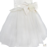 Abito Elegante Cerimonia Bianco Bambina Le Chicche ABR06 - LE CHICCHE - LuxuryKids