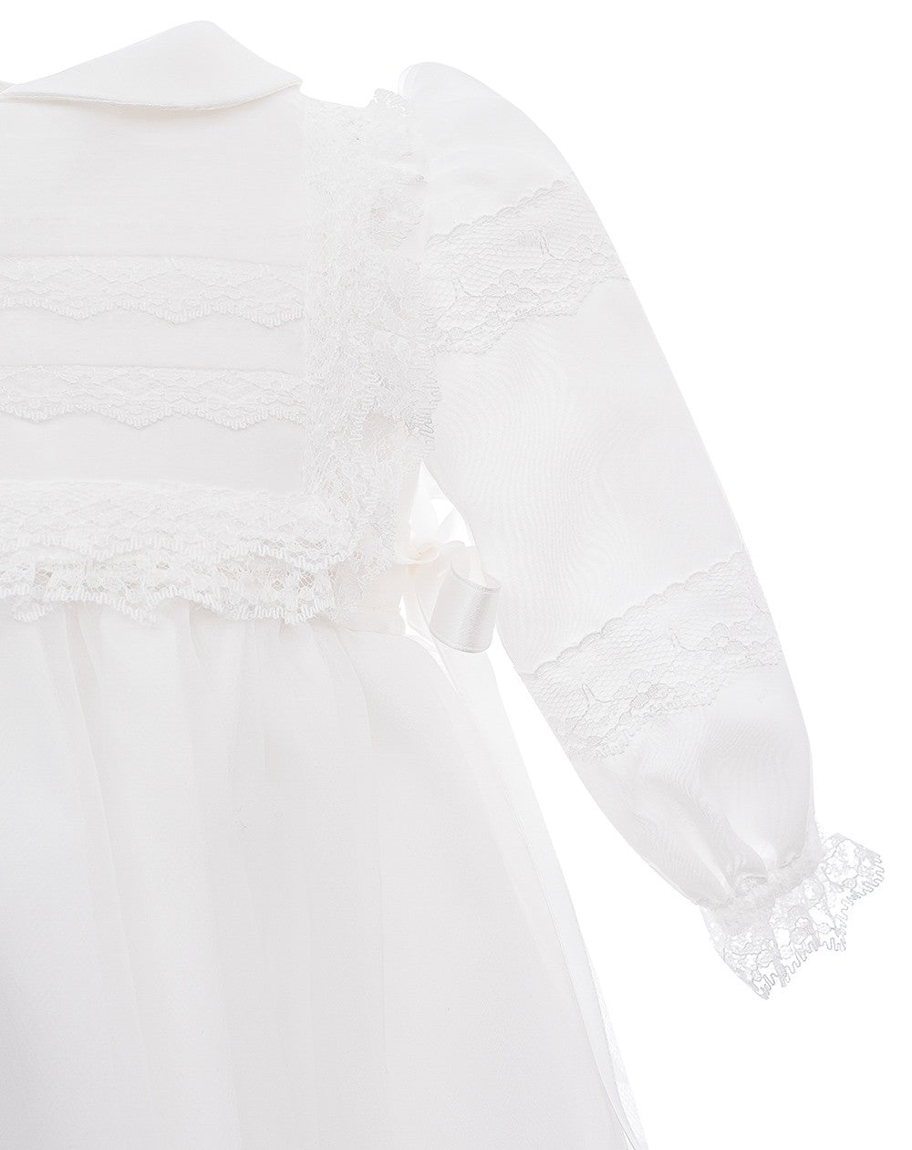Abito Da Battesimo Lungo In Pizzo Per Neonata - Con Cappuccio E Cintura, Elegante E Confortevole - Foto 7