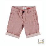Bermuda in Cotone a Righe Bambino Rosso Sarabanda M640 - SARABANDA - LuxuryKids