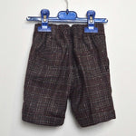 Bermuda in Misto Lana Bordeaux con Effetto a Quadretti Elegante Per Neonato Manuell&Frank MF2004N - MANUELL&FRANK - LuxuryKids