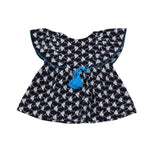 Blusa Con Volant In Cotone Blu Bambina DR.KID DK300 - DR.KID - LuxuryKids