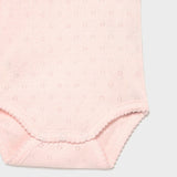 Body Con Bretelle Traforato Basico In Cotone Rosa Neonata MAYORAL 168R - MAYORAL - LuxuryKids