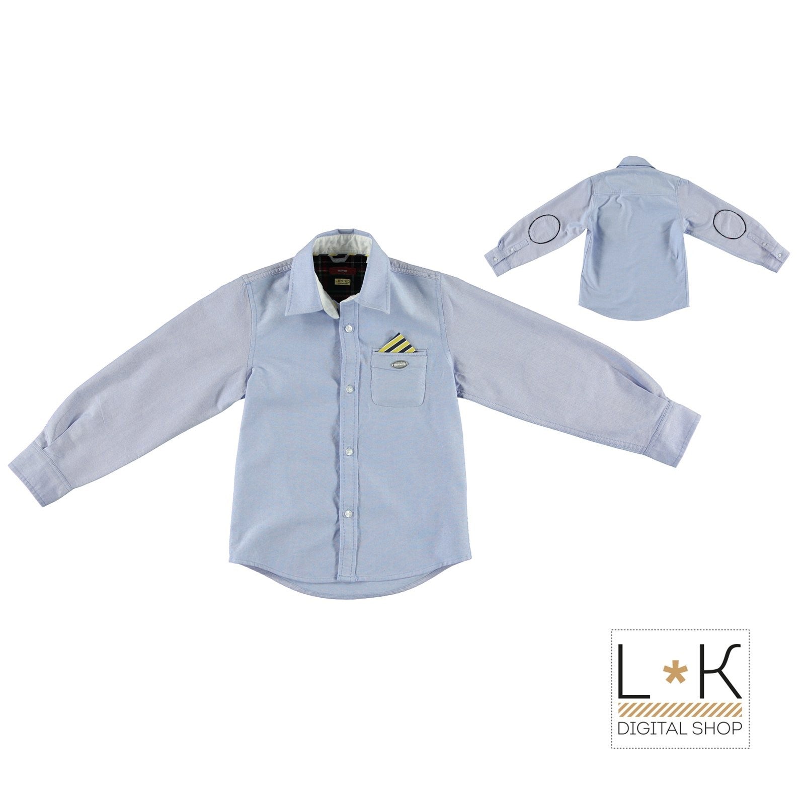 Solid Color Shirt with Pochette Child Sarabanda N318 Luxurykids