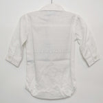 Camicia Body in Caldo Cotone Bianco con Micro Ricami Per Neonato Manuell & Frank MF3020I - MANUELL&FRANK - LuxuryKids