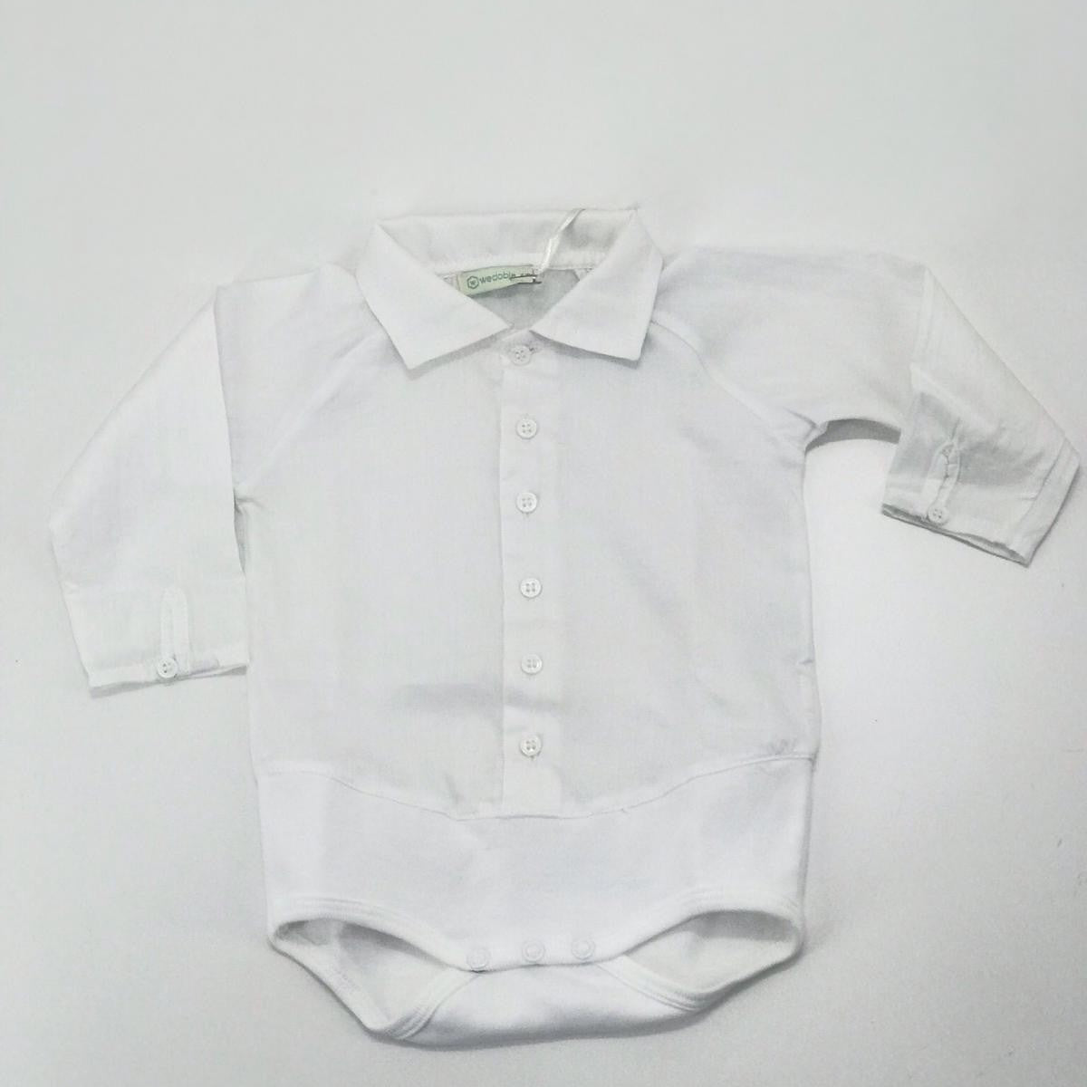 Camicia Body in Cotone Neonato Bianco Wedoble 09616K - WEDOBLE - LuxuryKids