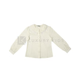 Camicia con colletto elegante Bambina bianco latte DR KID  410 - DR.KID - LuxuryKids