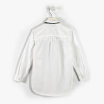 Camicia con Fiocco in Velluto Bambina Bianco Sarabanda V408 - SARABANDA - LuxuryKids