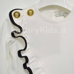 Camicia con rouches Elegante chic Moda Bambina  LOREDANA 7102 - LOLO' - LuxuryKids
