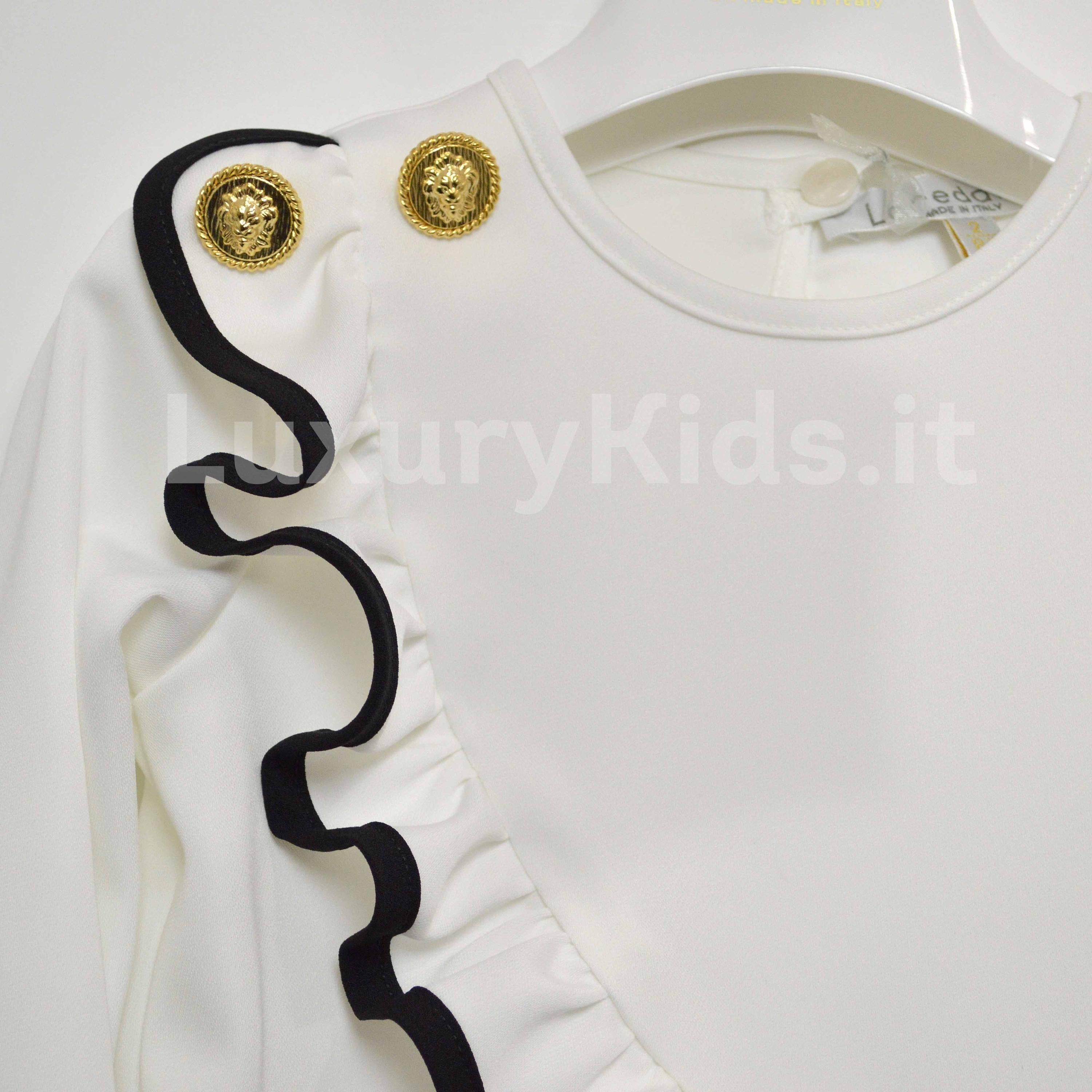 Camicia con rouches Elegante chic Moda Neonata  LOREDANA 7102 - LOLO' - LuxuryKids