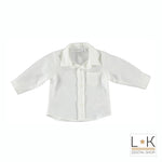 Camicia Elegante Bianco in Caldo Cotone Neonato Minibanda R623 - MINIBANDA - LuxuryKids